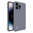 For iPhone 14 Pro imak Shockproof Airbag TPU Phone Case(Matte Grey) - 1