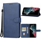 For Samsung Galaxy S23 Ultra 5G Leather Phone Case(Blue) - 1