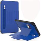 For iPad 9.7 Multifunctional Tablet PC Protective Leather Case with Bracket & Card Slots & Pen Slot & Wake-up / Sleep Function(Blue) - 1