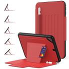 For iPad Mini 5 Multifunctional Tablet PC Protective Leather Case with Bracket & Card Slots & Pen Slot & Wake-up / Sleep Function(Red) - 1