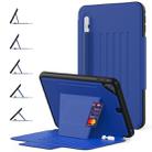 For iPad Mini 5 Multifunctional Tablet PC Protective Leather Case with Bracket & Card Slots & Pen Slot & Wake-up / Sleep Function(Blue) - 1