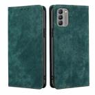 For Nokia G400 RFID Anti-theft Brush Magnetic Leather Phone Case(Green) - 1