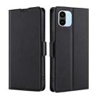 For Xiaomi Redmi A1 Ultra-thin Voltage Side Buckle Leather Phone Case(Black) - 1