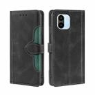 For Xiaomi Redmi A1 Skin Feel Magnetic Buckle Leather Phone Case(Black) - 1