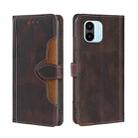 For Xiaomi Redmi A1 Skin Feel Magnetic Buckle Leather Phone Case(Brown) - 1