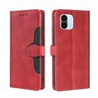 For Xiaomi Redmi A1 Skin Feel Magnetic Buckle Leather Phone Case(Red) - 1