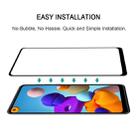 25 PCS 9H Surface Hardness 2.5D Full Glue Full Screen Tempered Glass Film For Galaxy A21 - 7