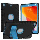 For iPad 10.2 2021 / 2020 / 2019 Silicone + PC Shockproof Protective Tablet Case(Black Blue) - 1