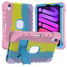 For iPad mini 6 2021 Silicone + PC Shockproof Protective Tablet Case(Rainbow Strip 2) - 1