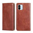 For Xiaomi Redmi A1 Gloss Oil Solid Color Magnetic Leather Phone Case(Brown) - 1