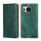 For Sharp Aquos Sense7 Gloss Oil Solid Color Magnetic Leather Phone Case(Green) - 1