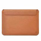 For 12 inch Laptop WIWU Ultra-thin Genuine Leather Laptop Sleeve(Brown) - 1