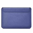 For 12 inch Laptop WIWU Ultra-thin Genuine Leather Laptop Sleeve(Dark Blue) - 1
