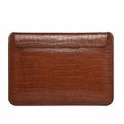 For 14.2 inch Laptop WIWU Ultra-thin Crocodile Texture Genuine Leather Laptop Sleeve(Brown) - 1