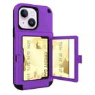For iPhone 14 3 in 1 Shockproof PC + TPU Protective Case(Purple) - 1