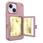 For iPhone 14 3 in 1 Shockproof PC + TPU Protective Case(Pink) - 1