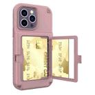 For iPhone 14 Pro 3 in 1 Shockproof PC + TPU Protective Case(Pink) - 1