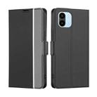 For Xiaomi Redmi A1 Twill Texture Side Button Leather Phone Case(Black) - 1