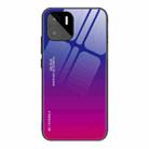 For Xiaomi Redmi A1 4G Gradient Color Glass Phone Case(Purple Red) - 1