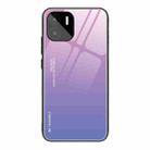 For Xiaomi Redmi A1 4G Gradient Color Glass Phone Case(Pink Purple) - 1