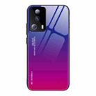 For Xiaomi Civi 2 Gradient Color Glass Phone Case(Purple Red) - 1