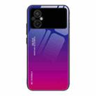 For Xiaomi Poco M5 4G Global Gradient Color Glass Phone Case(Purple Red) - 1