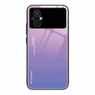 For Xiaomi Poco M5 4G Global Gradient Color Glass Phone Case(Pink Purple) - 1