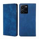 For vivo Y35 4G / Y22 / Y22s Skin Feel Magnetic Leather Phone Case(Blue) - 1