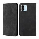 For Xiaomi Redmi A1 Skin Feel Magnetic Leather Phone Case(Black) - 1