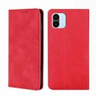 For Xiaomi Redmi A1 Skin Feel Magnetic Leather Phone Case(Red) - 1