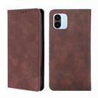 For Xiaomi Redmi A1 Skin Feel Magnetic Leather Phone Case(Dark Brown) - 1