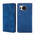 For Sharp Aquos Sense7 Skin Feel Magnetic Leather Phone Case(Blue) - 1