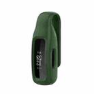 For Fitbit Inspire 3 Steel Sheet Silicone Protective Clip Case Cover(Army Green) - 1