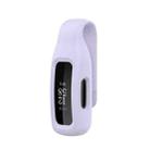 For Fitbit Inspire 3 Steel Sheet Silicone Protective Clip Case Cover(Light Purple) - 1