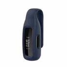 For Fitbit Inspire 3 Steel Sheet Silicone Protective Clip Case Cover(Midnight Blue) - 1