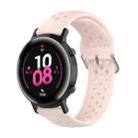 For Huawei Watch GT2 42MM 20mm Clasp Solid Color Sport Watch Band(Pink) - 1