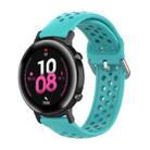 For Huawei Watch GT2 42MM 20mm Clasp Solid Color Sport Watch Band(Mint Green) - 1