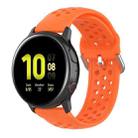 For Galaxy Watch Active2 / Active 20mm Clasp Solid Color Sport Watch Band(Orange) - 1