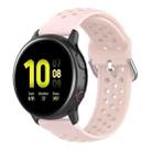 For Galaxy Watch Active2 / Active 20mm Clasp Solid Color Sport Watch Band(Pink) - 1