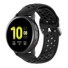For Galaxy Watch Active2 / Active 20mm Clasp Solid Color Sport Watch Band(Black) - 1