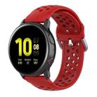 For Galaxy Watch Active2 / Active 20mm Clasp Solid Color Sport Watch Band(Red) - 1