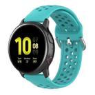 For Galaxy Watch Active2 / Active 20mm Clasp Solid Color Sport Watch Band(Mint Green) - 1