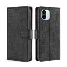 For Xiaomi Redmi A1 Skin Feel Crocodile Magnetic Clasp Leather Phone Case(Black) - 1