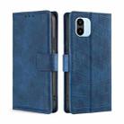 For Xiaomi Redmi A1 Skin Feel Crocodile Magnetic Clasp Leather Phone Case(Blue) - 1