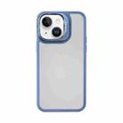 For iPhone 14 Plus Mutural Color Holder Phone Case(Sierra Blue) - 1