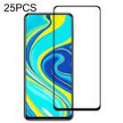 25 PCS 9H Surface Hardness 2.5D Full Glue Full Screen Tempered Glass Film For Xiaomi Redmi Note 9 Pro - 1