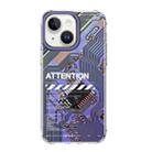 For iPhone 14 Mutural Modern Series Circuit Board Printed Phone Case(Purple) - 1