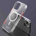 For iPhone 14 Mutural Armour Magsafe Phone Case(Transparent White) - 1