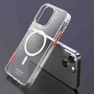 For iPhone 14 Plus Mutural Armour Magsafe Phone Case(Transparent White) - 1