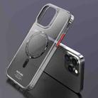 For iPhone 14 Pro Mutural Armour Magsafe Phone Case(Transparent Black) - 1